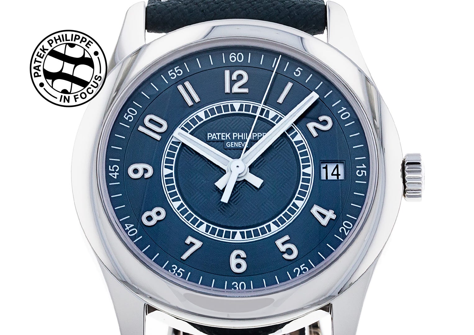A modern Calatrava with concentric dial in a stainless steel case