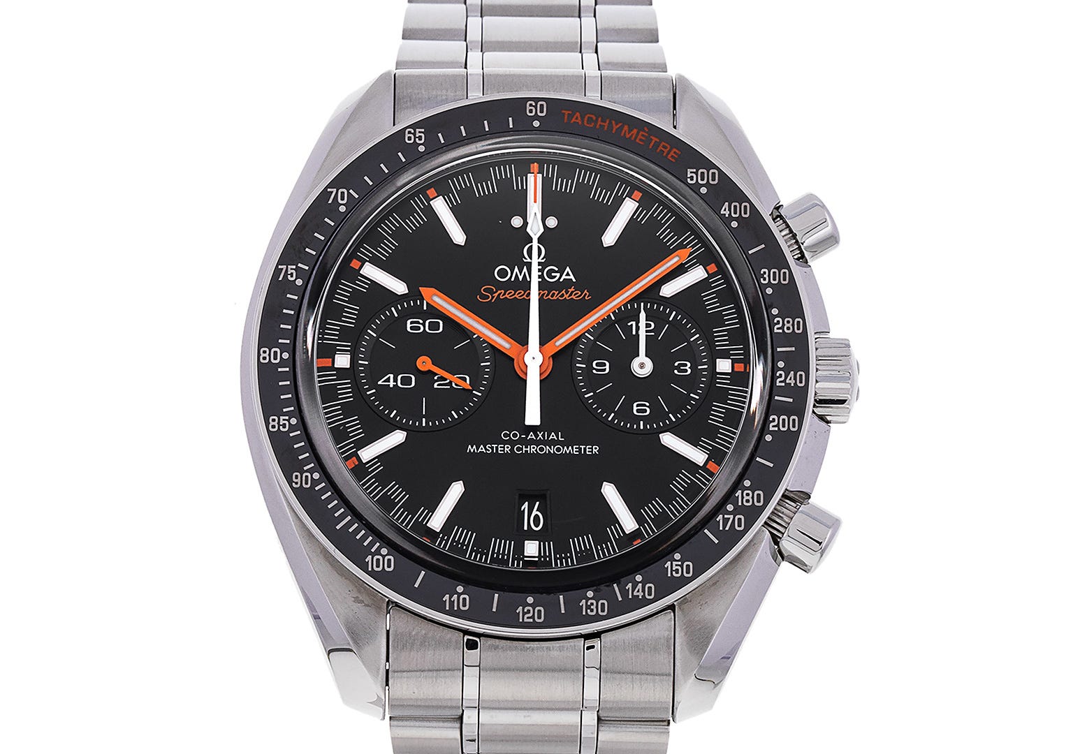 A racing version of the Speedmaster with date window