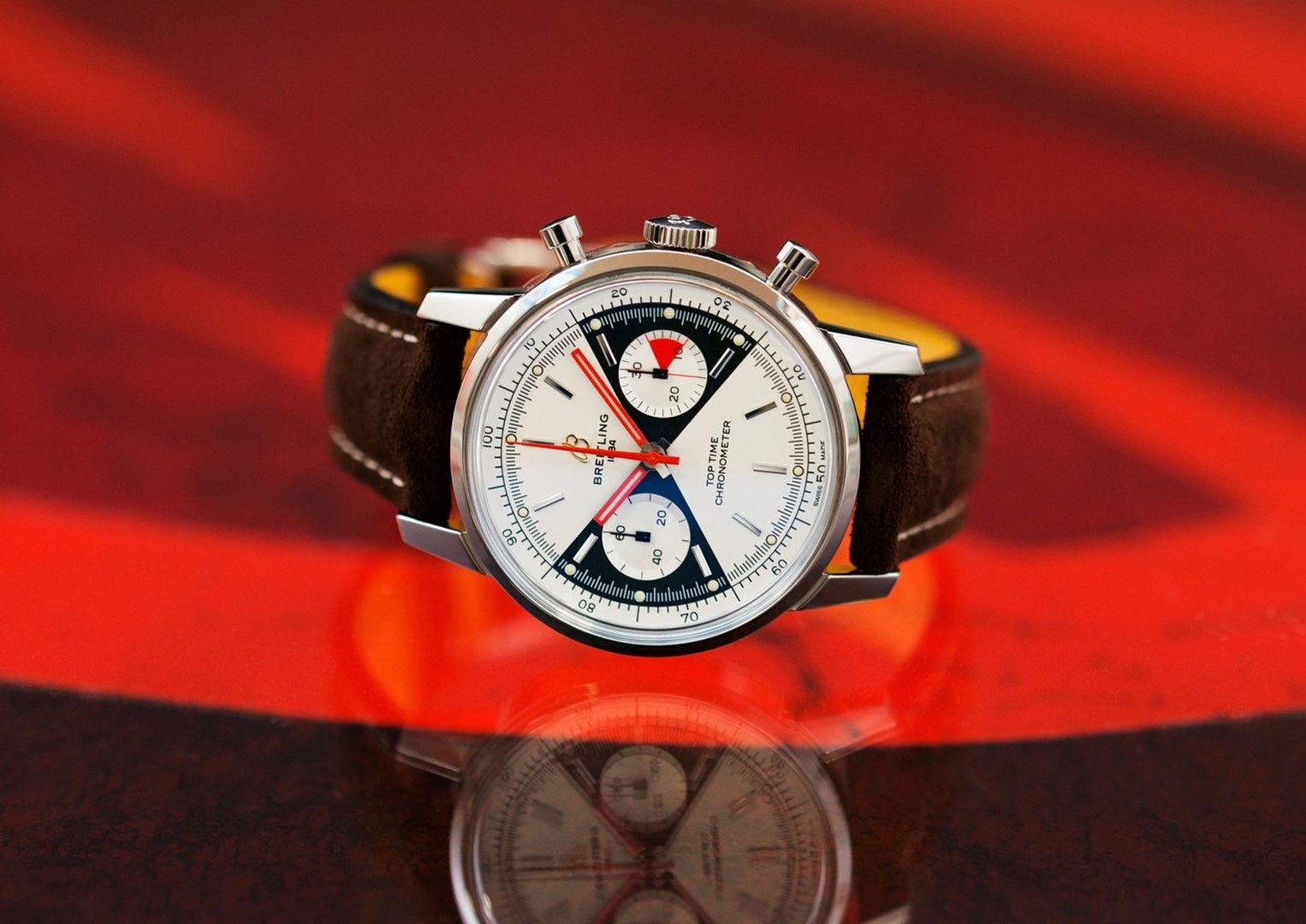 A modern version of Breitling's Top Time model, worn by James Bond in Thunderball
