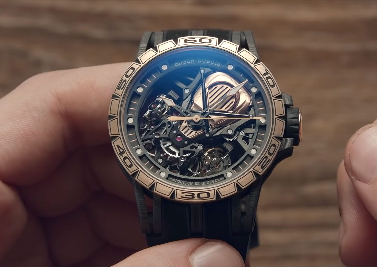 Roger Dubuis collaborated with Lamborghini, Pirelli and Squadra Corse to make it's motorsport series of watches