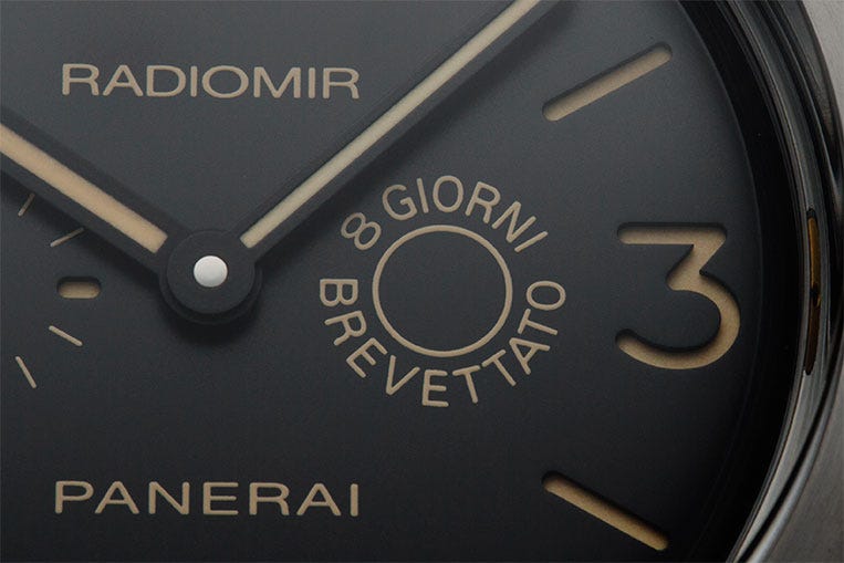 The original had an Angelus 8-day movement, the 341 has an in-house 8-day movement